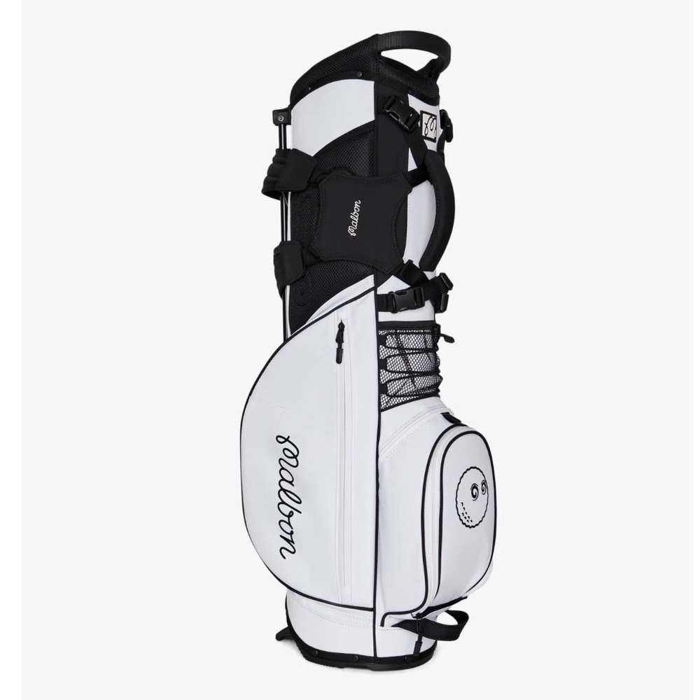 1000% Auth. New Malbon “Walking” Golf White Golf Bag - Picture 4 of 10